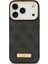 iPhone 17 Pro Uyumlu Kılıf Guess Lisanslı M-Safeli 4g Desenli Pu Metal Plaka Klasik Logolu Siyah 3