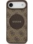 iPhone 17 Air Uyumlu Kılıf Guess Lisanslı M-Safeli Yazı Logolu Circle Classic Kapak Kahverengi 2
