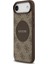 iPhone 17 Air Uyumlu Kılıf Guess Lisanslı M-Safeli Yazı Logolu Circle Classic Kapak Kahverengi 7