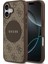 iPhone 17 Uyumlu Kılıf Guess Orjinal Lisanslı M-Safeli Yazı Logolu Circle Classic Kapak Kahverengi 1