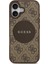 iPhone 17 Uyumlu Kılıf Guess Orjinal Lisanslı M-Safeli Yazı Logolu Circle Classic Kapak Kahverengi 3