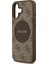 iPhone 17 Uyumlu Kılıf Guess Orjinal Lisanslı M-Safeli Yazı Logolu Circle Classic Kapak Kahverengi 6
