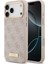 iPhone 17 Pro Max Uyumlu Kılıf Guess Lisanslı M-Safeli 4g Desenli Pu Metal Plaka Klasik Logolu Pembe 1