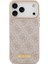 iPhone 17 Pro Max Uyumlu Kılıf Guess Lisanslı M-Safeli 4g Desenli Pu Metal Plaka Klasik Logolu Pembe 3