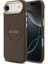 iPhone 17 Air Uyumlu Kılıf Guess Lisanslı M-Safeli Sıcak Baskı Yazı Logolu Pu Deri Peony Kahverengi 1