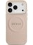 iPhone 17 Pro Uyumlu Kılıf Guess Lisanslı M-Safeli Sıcak Baskılı Yazı Logolu Pu Deri Peony Pembe 3