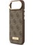 iPhone 17 Air Uyumlu Kılıf Guess Lisanslı M-Safeli 4g Desen Pu Metal Plaka Klasik Logolu Kahverengi 6