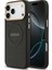 iPhone 17 Pro Max Uyumlu Kılıf Guess Lisanslı M-Safeli Sıcak Baskılı Yazı Logolu Pu Deri Peony Siyah 1