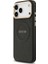 iPhone 17 Pro Max Uyumlu Kılıf Guess Lisanslı M-Safeli Sıcak Baskılı Yazı Logolu Pu Deri Peony Siyah 2