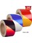 Reflektif Fosforlu Çapraz Şerit Bant, Çift Renk Reflekte Ikaz Bandı 9.2cm x 25M Sarı Kırmızı 6107 1