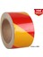 Reflektif Fosforlu Çapraz Şerit Bant, Çift Renk Reflekte Ikaz Bandı 9.2cm x 25M Sarı Kırmızı 6107 2