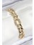 VIP Pirinç Zirkon Taşlı Parçalı Zincir Model Gold Renk Kadın Bileklik 1