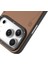 iPhone 17 Pro Kılıf M-Safeli Basit Mat Deri Desenli Youngkit Tech Fashion Serisi Kapak Kahverengi 6