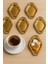 6 Adet Mini Gold Metal Kahve Yanı Şekerlik Lokumluk - Drajelik - Ikramlık 1