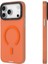 iPhone 17 Pro Max Uyumlu Kılıf M-Safe Şarj Özellikli Youngkit Hidden Sand Serisi Kapak Turuncu 3