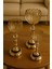 Gold Detaylı Kristal Detaylı Lotus Desenli Cam Şamdan 3’lü Set Salon Yemek Masası Dekor Mumluk 7