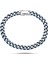 Özel Kilitli Mavi Beyaz Premium Gurmet Erkek Çelik Zincir Bileklik SCB53 5