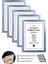 5 Adet A4 Çerçeve Eskitme Gümüş Renk Korumalı Kırılmaz Pleksi Camlı Belge Diploma Resim Fotoğraf Asılabilir 21 x 29.7 cm 1