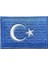 Doğu Türkistan Bayrağı Patch Nakış Arma - 8x5 cm 1