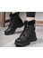 Çocuk Günlük Içi Kürklü Bağcıklı Fermuarlı Rahat Bot - Siyah - 35 1