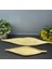 Dekoratif Polyester Ikili Uzun Yaprak Sunumluk Krem Gold Eskitme 2