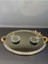 Dekoratif Kristal Cam Ayna Oval Sunum Tepsisi Gold 1