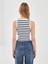 Yeni Sezon Bisiklet Yaka Çizgili Kadın Crop 4