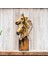 Dekoratif Polyester Ikili At Başı Heykeli Kahve-Gold 63X30 cm 4