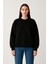 Unisex Oversize % 100 Pamuk Içi Polarlı Yumuşak Dokulu Basic Sweatshirt 2