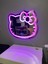 Hello Kitty Tasarımlı Işıklı Dekoratif Ayna-Pembe LED Işık 1