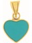 Mavi Mineli Kalp 14 Ayar Kolye Ucu 1