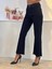 Koyu Mavi Kesik Paça Mom Fit Jean 1