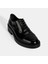 Kadın Siyah Bağcıklı Klasik Deri Ayakkabı 5