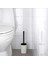5'li Banyo Seti Çöp Kovası Diş Fırçalık Sabunluk Tuvalet Fırçası Beyaz Galvaniz Çelik ve Plastik 4