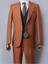 Blazer Takım Elbise Slim Fit Kiremit Renkli Erkek Takım Elbise Lacivert Yelekli 1