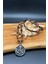 Ganesha – Tibet Akiği & Hematit Doğal Taşlı Özel Tasarım Çelik Kolye | Unisex, Ayarlanabilir 58–78 cm 5