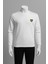 Yüksek Kaliteli Standart Fit Normal Kesim 3 Iplik Bisiklet Yaka Pamuklu Knz Beyaz Sweatshirt 2