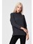 Düşük Omuzlu Oversize Bluz - Antrasit Siyah - 40 4