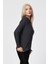 Bisiklet Yaka Bluz - Antrasit Siyah - 36 6