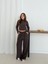 Balıkçı Yaka Örme Takım Kahve ST265865 5