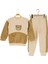 Welsoft Detaylı Ayı Nakışlı Üç Iplik Şardonlu Alt Üst Takım - MRT8140-BEJ-5 Yaş Bej 1