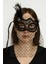 Wizard Siyah Renk Siyah Puyeli Duvaklı Incili Parti Maskesi 1