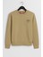 Yüksek Kaliteli Standart Fit Normal Kesim 3 Iplik Bisiklet Yaka Pamuklu Knz Taba Sweatshirt 5