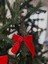 Yılbaşı Kırmızı Fiyonk Kadife Kurdele Noel Lüks Yılbaşı Ağaç Süsü 3 Adet 4