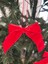 Yılbaşı Kırmızı Fiyonk Kadife Kurdele Noel Lüks Yılbaşı Ağaç Süsü 3 Adet 6