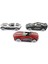 Die Cast Metal 3'lü Yarış Arabaları Siyah Araçlı 2