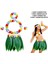 Yetişkin Hawaii Kostüm Seti - Yaprak Etek &amp; Hawaii Set - 5 Parça 1