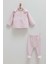 Cute Rabbıt Çiçek Nakışlı Çıtçıtlı Alt Üst Takım - Caramell - TKK1479 - Lila - 9 - 12 Ay - TKK1479-LILA-9 - 12 Ay Lila 1