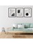 3 Parça Çerçeve Görünümlü Mdf Tablo Seti Setra 2