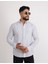 Çizgili Keten Casual Modern Tasarım Erkek Gömlek 2